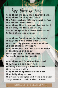 Keep them we pray -Traditional prayer/hymn for priests