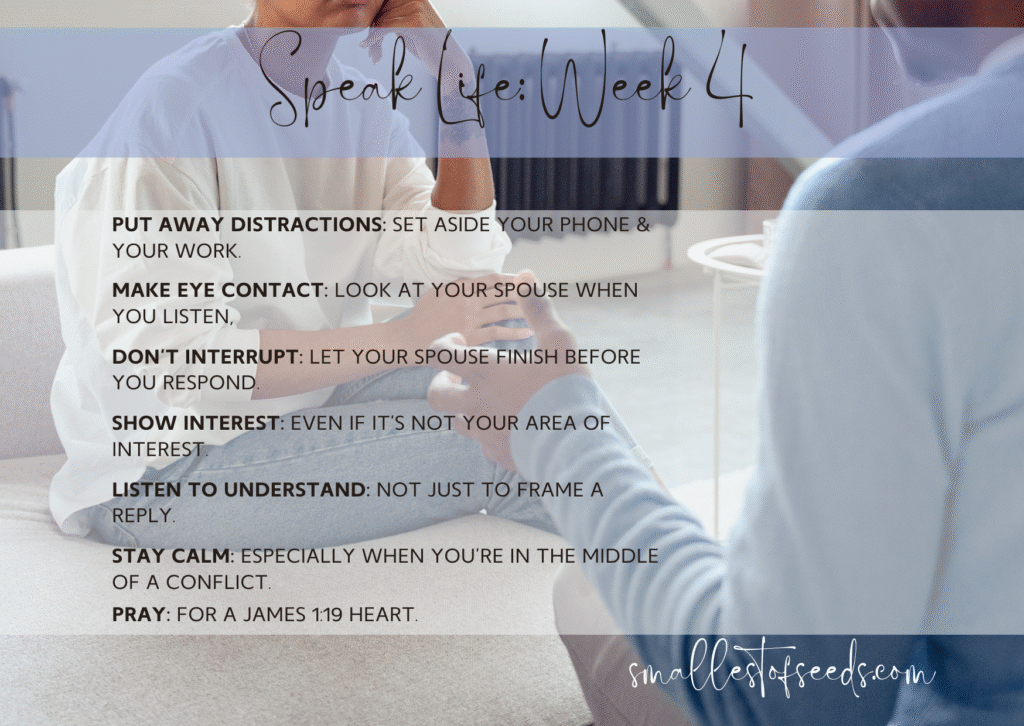 series speak life week 4